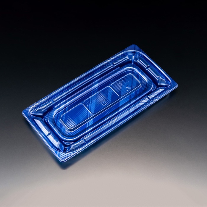 リスパック 惣菜容器 バイオカップ優枠 本体 23-11B PABH507 ルミナスブルー 50枚/袋(ご注文単位12袋)【直送品】