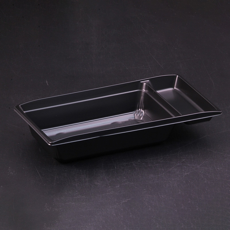 リスパック 弁当容器　饗庵　中皿2 3　黒 RHHL331 50枚/束（ご注文単位18束）【直送品】