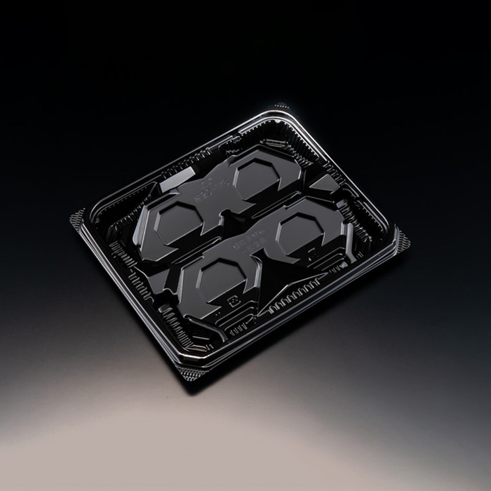 リスパック 刺身容器　バイオ流派　本体 20-17B　盛 FAPK531　黒 50枚/袋（ご注文単位12袋）【直送品】