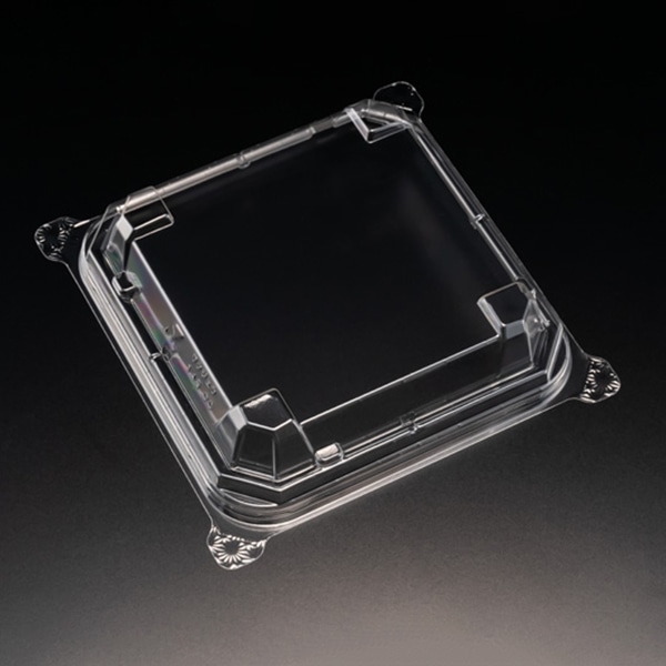 リスパック お重容器　バイオデリカ　枠重　スマート嵌合蓋 145　OC クリアー防曇 50枚/袋（ご注文単位24袋）【直送品】