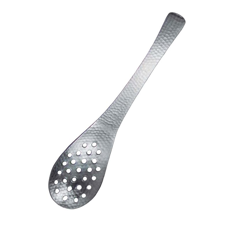 18-8 和味 槌目入 レンゲスプーン 穴明 1個(ご注文単位1個)【直送品】