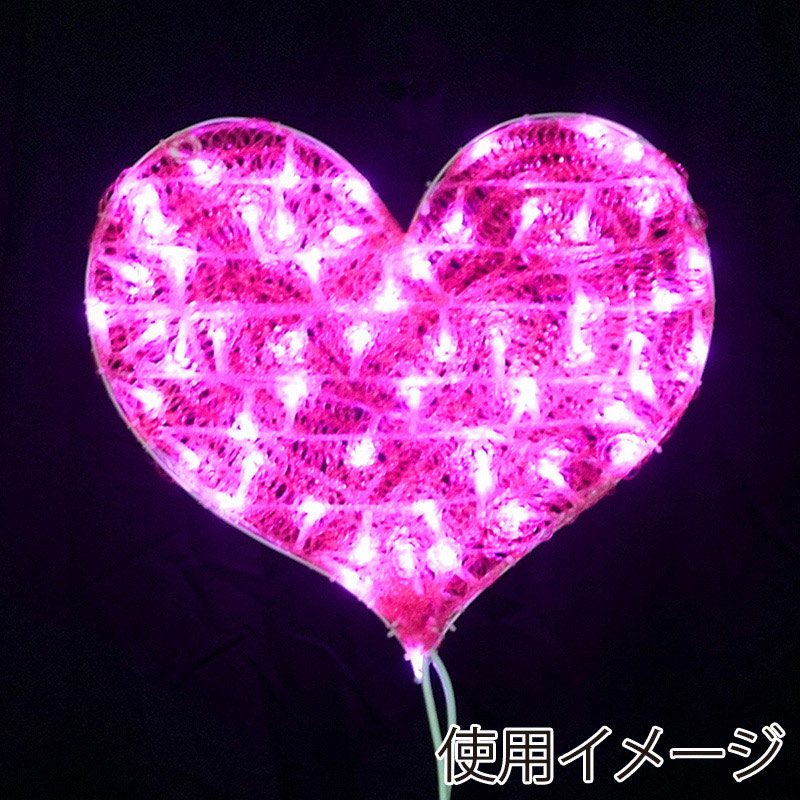 コロナ産業 LEDライト クリスタルハート ピンク L2DM406 1個（ご注文単位1個）【直送品】