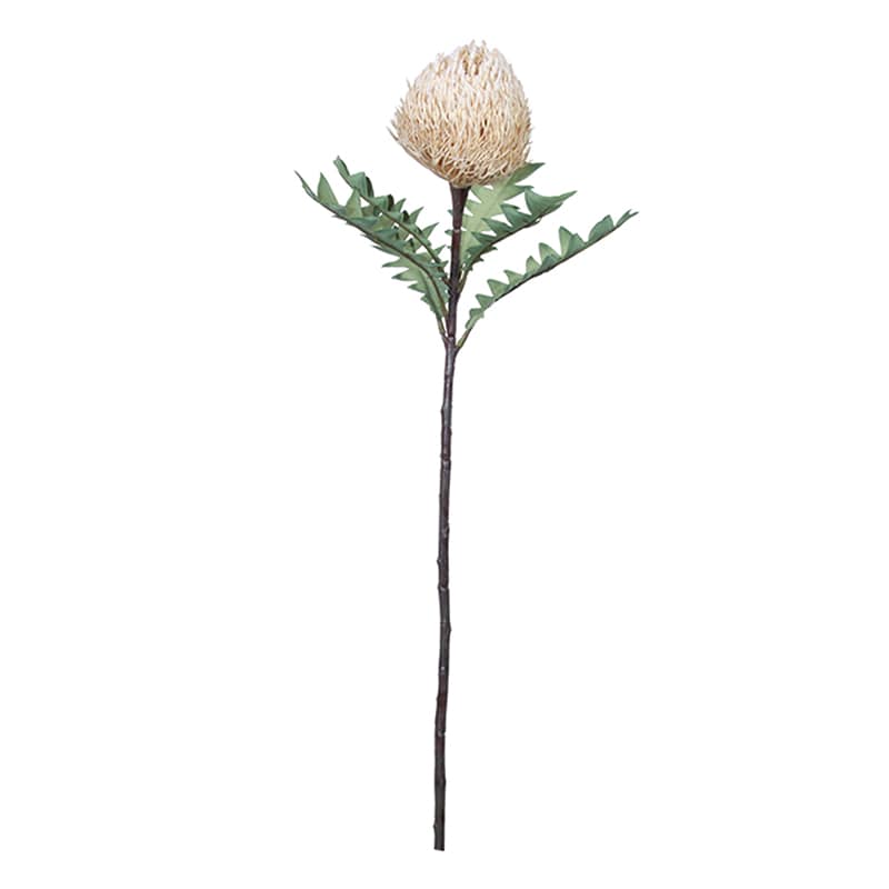 ビバ工芸 造花　ドライピンクッション ベージュ VE4158 1本（ご注文単位1本）【直送品】