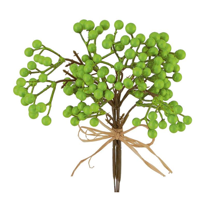 ビバ工芸 造花 ベリーピックバンドル グリーン VEG5604 1本(ご注文単位1本)【直送品】
