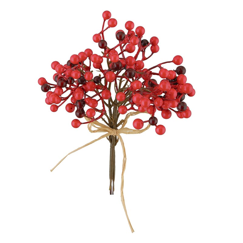 ビバ工芸 造花 ベリーピックバンドル レッド VEG5604 1本(ご注文単位1本)【直送品】