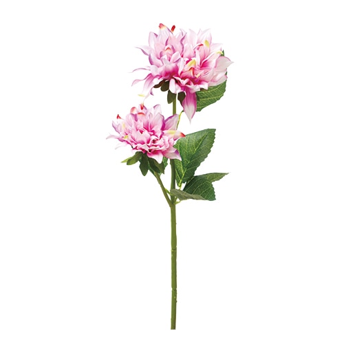 ビバ工芸 造花 ダリア ホワイト/パープル VD6742 1個(ご注文単位1本)【直送品】