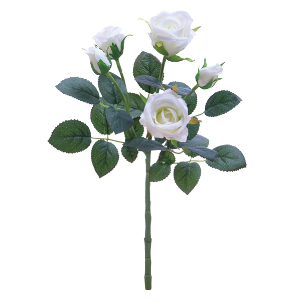 ビバ工芸 造花 カールローズスプレー クリーム VE6988 1個(ご注文単位1個)【直送品】