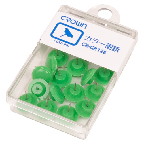 CR-GB128-G カラー画鋲 20本 緑 1個 (ご注文単位1個)【直送品】