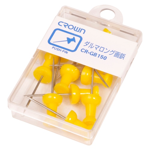 CR-GB150-Y ダルマロング画鋲 11本 黄 1個 (ご注文単位1個)【直送品】