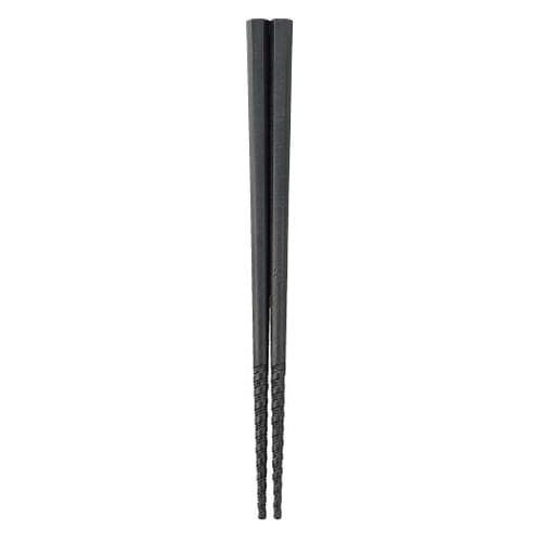 曙産業 六角　トルネード箸　すべり止め付　18cm ブラック　PM-375  1個（ご注文単位1個）【直送品】