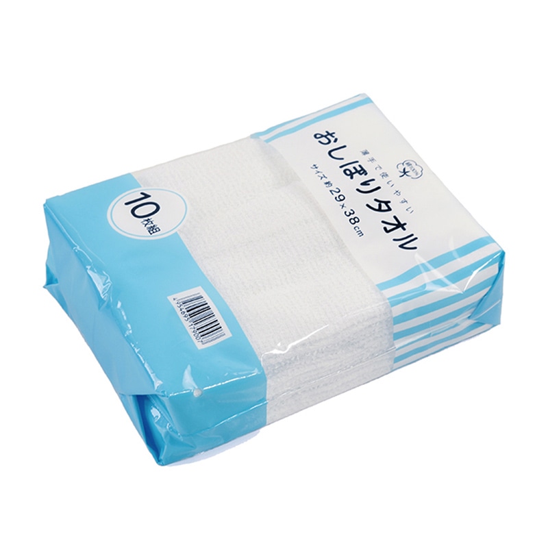 小杉善 おしぼりタオル ホワイト 10枚入 12組 ZG-64WH 1組（ご注文単位1組）【直送品】