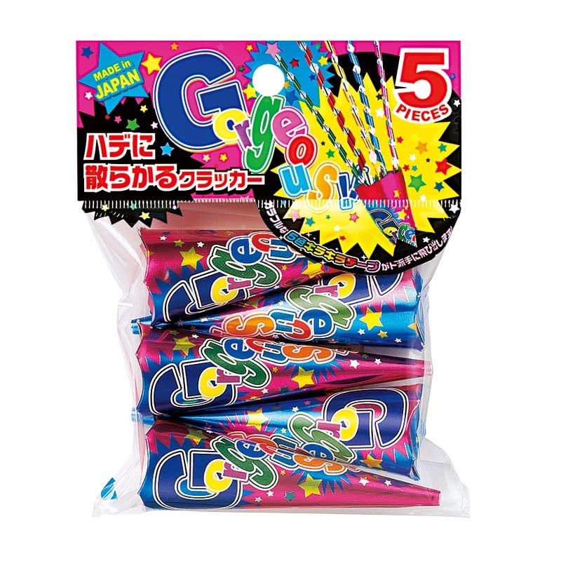 カネコ クラッカー ハデに散らかるクラッカー HC-5 5個/袋(ご注文単位80袋)【直送品】
