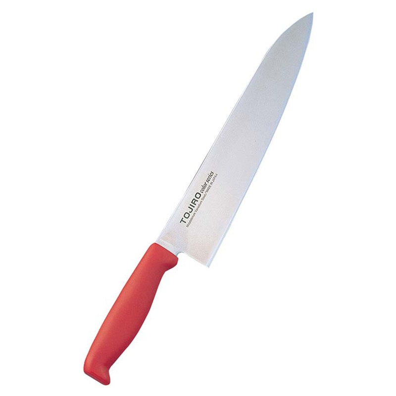 藤寅工業トウジロウカラー庖丁牛刀24cmF-167R赤 1個(ご注文単位1個)【直送品】