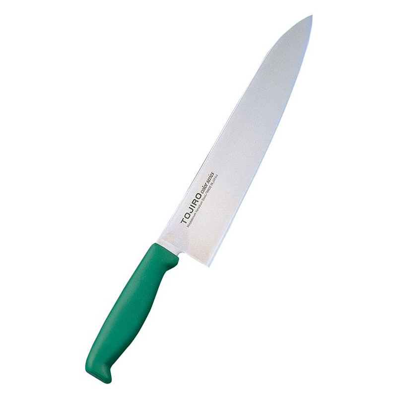 藤寅工業トウジロウカラー庖丁牛刀18cmF-235G緑 1個(ご注文単位1個)【直送品】