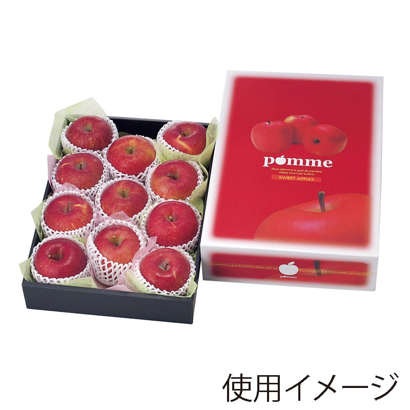 ヤマニパッケージ ギフト箱 アップルパレット 3kg L-489 10枚/束(ご注文単位3束)【直送品】