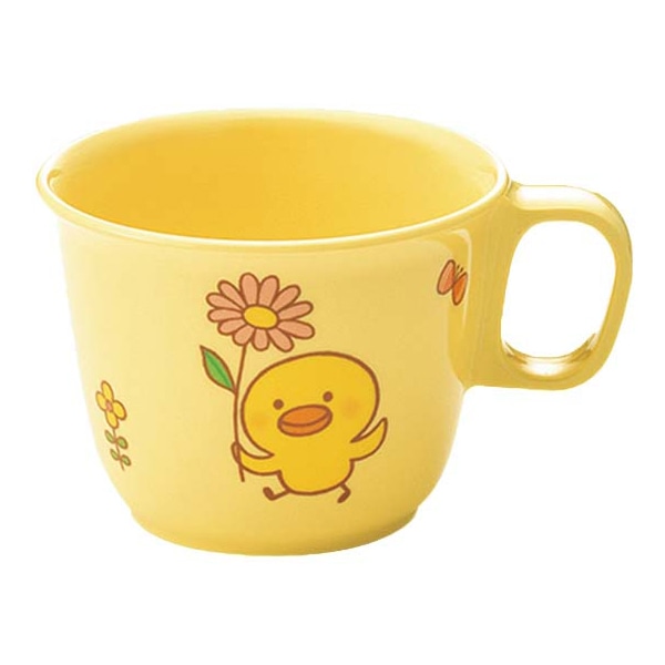 メラミン 子供食器 ひよこぐみ 柄付カップ イエロー C16HIY 1個(ご注文単位1個)【直送品】