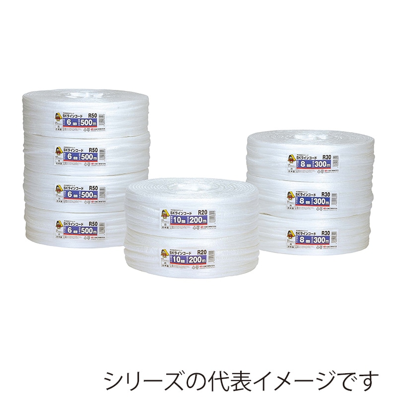 信越工業 結束ひも SKラインコード R100 白 1巻(ご注文単位5巻)【直送品】
