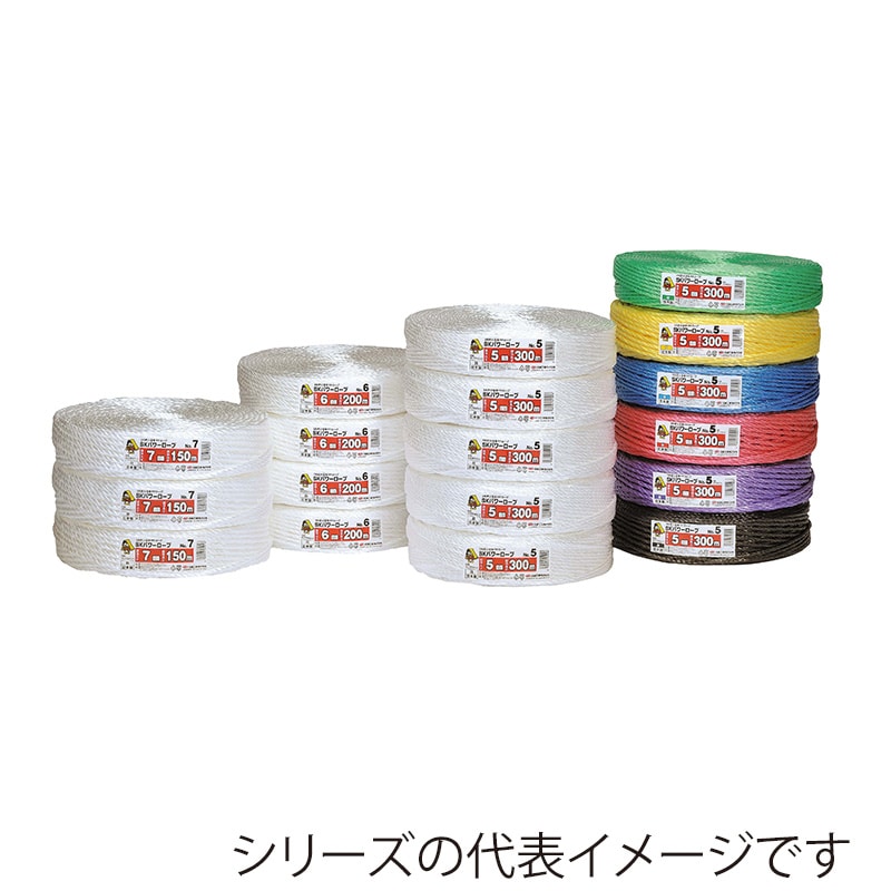 信越工業 結束ひも SKパワーロープ No.10S 白 1巻(ご注文単位50巻)【直送品】
