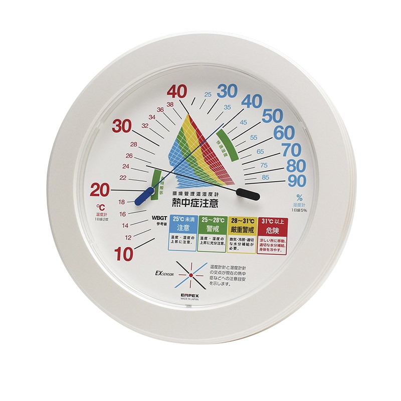 環境管理温湿度計 熱中症注意 TM-2482W 1個(ご注文単位1個)【直送品】