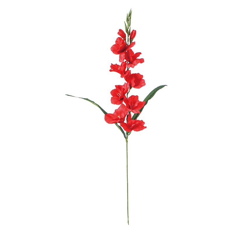 ポピー 造花　サテングラジオラス レッド FA-7416-R 1本（ご注文単位12本）【直送品】