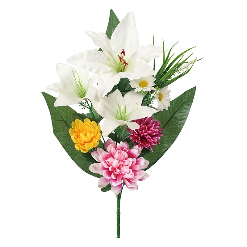 ポピー 造花　仏花ブッシュ　ユリ LL FP-1051-MIX 1本（ご注文単位12本）【直送品】