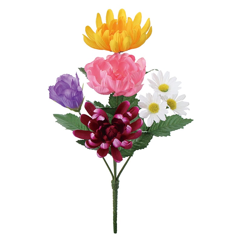 ポピー 造花　仏花ブッシュ S FP-1054-AST 1本（ご注文単位24本）【直送品】