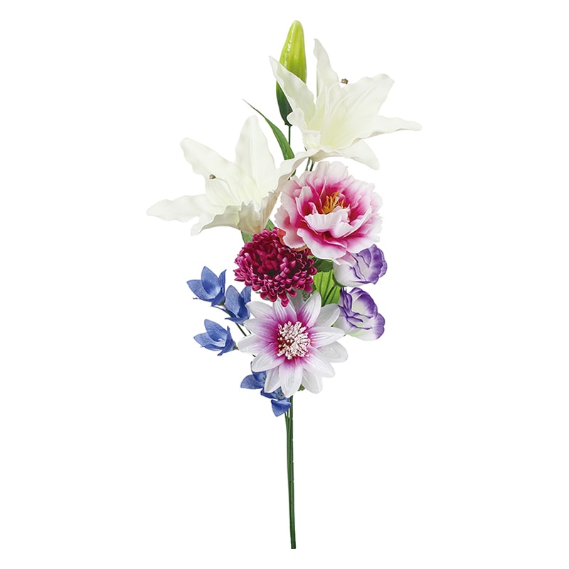 ポピー 造花　組花　ロングユリ  FP-1058-MIX 1本（ご注文単位12本）【直送品】