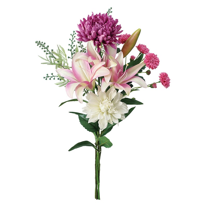 ポピー 造花　オルフェオリリー組花 ラベンダー FP-1069-MIX 1束（ご注文単位8束）【直送品】