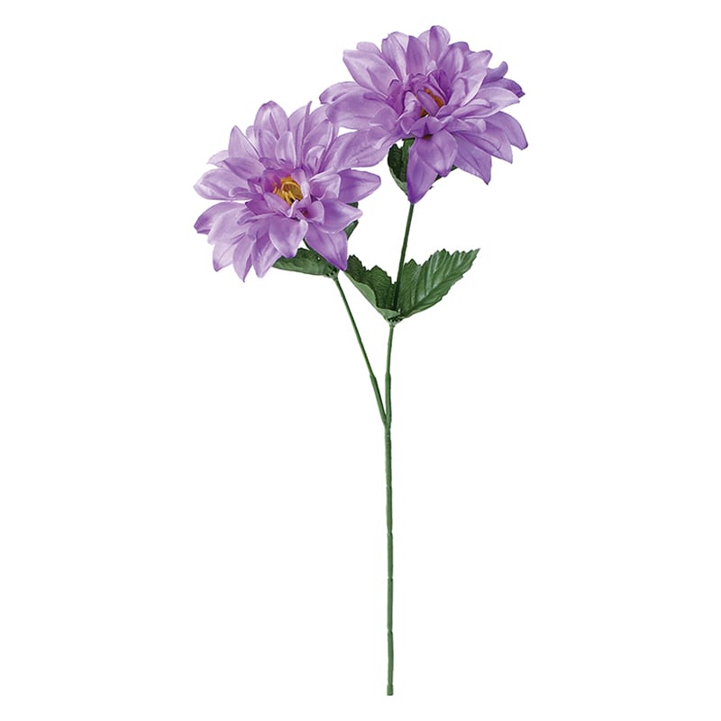 ポピー 造花　ダリア×2 ラベンダー FFK-0007-LAV 1本（ご注文単位24本）【直送品】