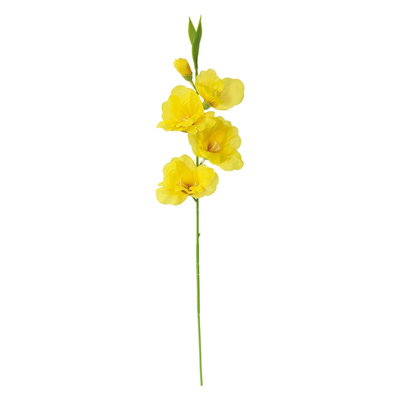 ポピー 造花　グラジオラス イエロー FFK-0012-Y 1本（ご注文単位24本）【直送品】