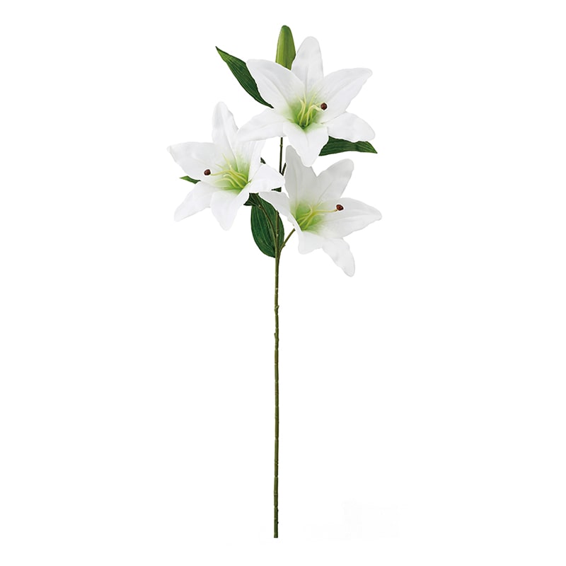 ポピー 造花 カサブランカ ホワイト FA-7299-W 1本(ご注文単位12本)【直送品】