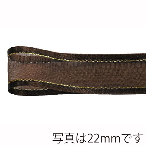 青山 リボン シェアサテン ゴールドエッジ 0510 36×30 #60 1巻(ご注文単位1巻)【直送品】