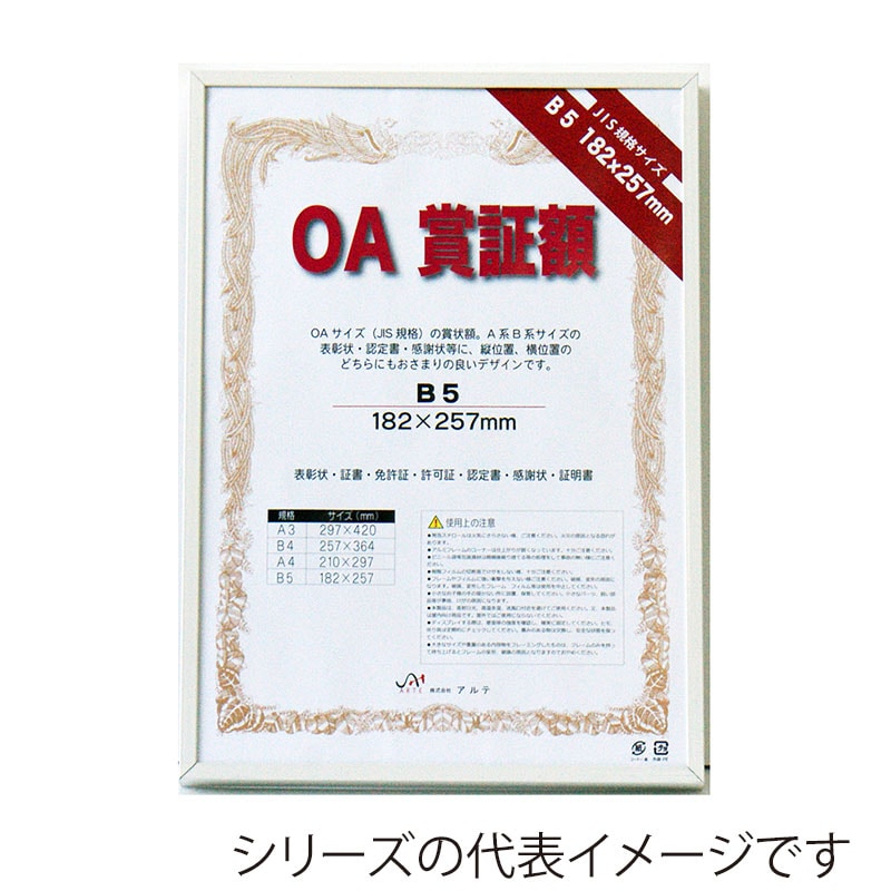 ジャパンアート OA賞証額 オストレッチ B4 ホワイト OAS-ARK-B4-WH 1枚(ご注文単位1枚)【直送品】