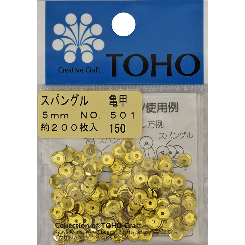 TOHO スパングル 亀甲 約12mm ブラック 約80枚入り No.510 1枚(ご注文単位1枚)【直送品】