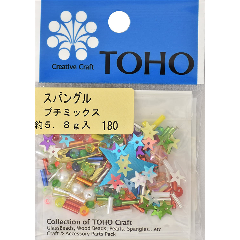 TOHO スパングル プチミックス 約ミックス 約5.8g入り 1枚(ご注文単位1枚)【直送品】
