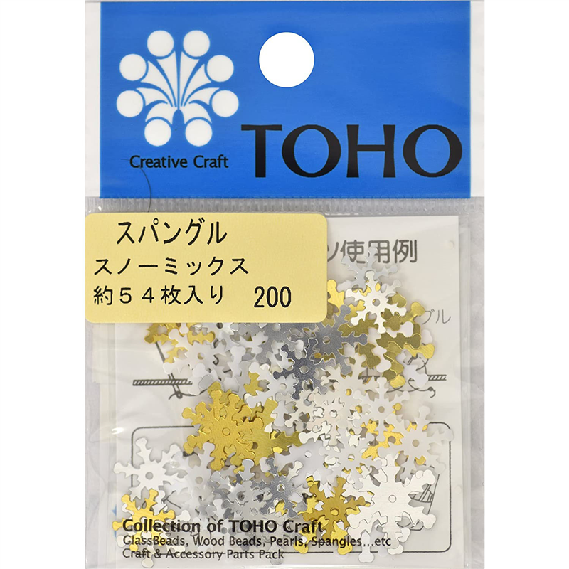 TOHO スパングル スノ- ミックス 約54枚入り 1枚(ご注文単位1枚)【直送品】