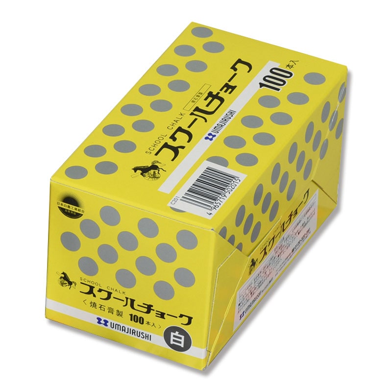 馬印 スクールチョーク 100本入 C201 白 1個(ご注文単位1個)【直送品】