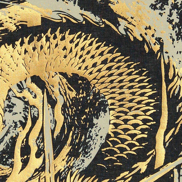 ナルミ てぬぐい 金箔押し 35×93cm 龍 03-760 1枚（ご注文単位1枚）【直送品】