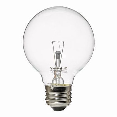 ヤザワコーポレーション 白熱電球 ボール電球 60W形 クリア GC100V57W70 1個(ご注文単位1個)【直送品】