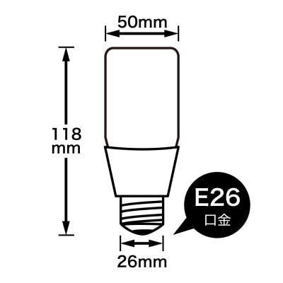 ヤザワコーポレーション T形LED電球 100W形相当 E26 昼白色 LDT13NG 1個（ご注文単位1個）【直送品】
