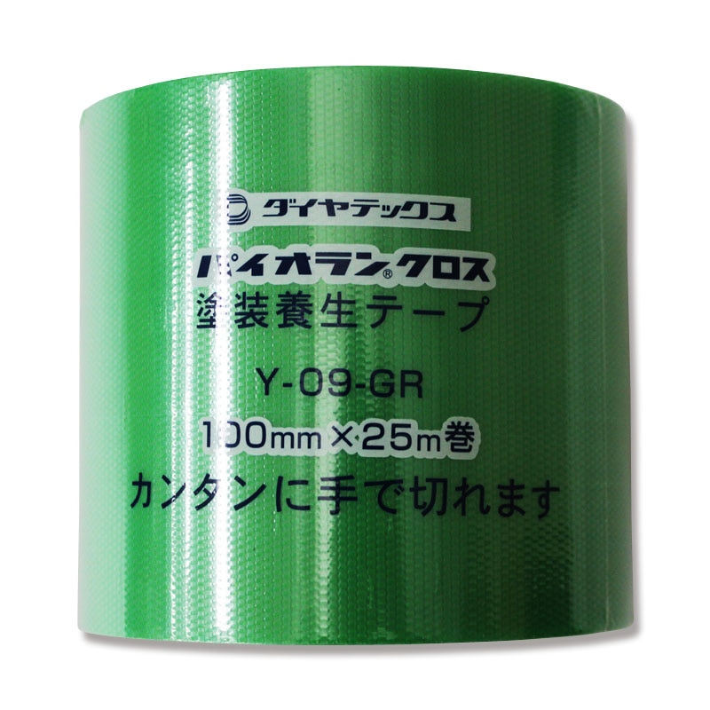 ダイヤテックス 塗装養生テープ パイオランクロス Y-09GR 100mm×25m 1巻