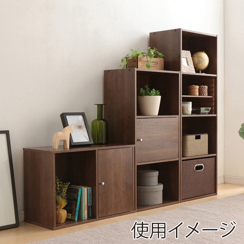 アイリスオーヤマ CBボックス用パーツ　木製扉　幅38.4cm ブラウン CXD-38W 1個（ご注文単位1個）【直送品】