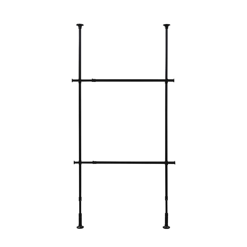 アイリスオーヤマ 突っ張りワードローブ　90～135cm ブラック TWR2-1350 1個（ご注文単位1個）【直送品】