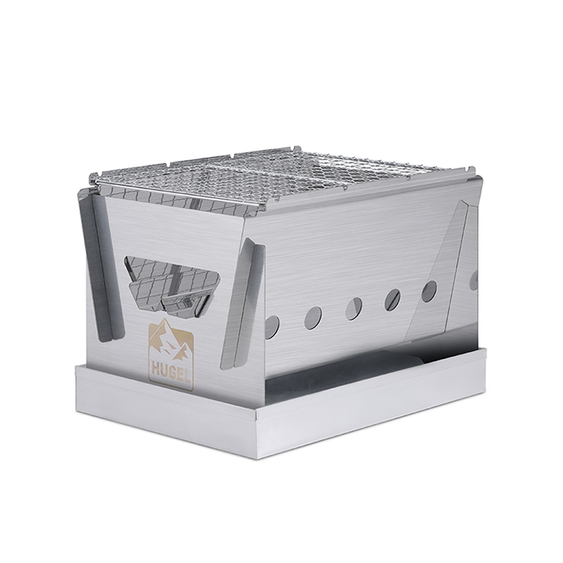 アイリスオーヤマ ヒューゲル バーベキューコンロ 1~2人向け シルバー CBBQ-300 1台(ご注文単位1台)【直送品】