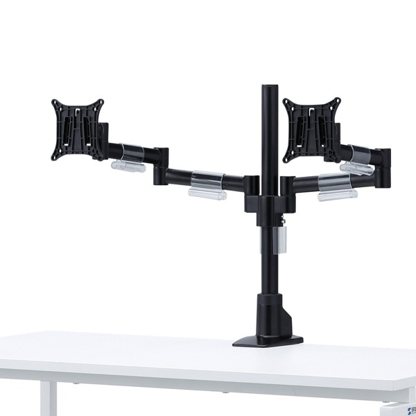 サンワサプライ 多関節液晶モニタアーム 水平可動 左右2面 CR-LA1502BK 1個（ご注文単位1個）【直送品】