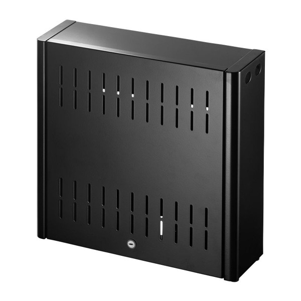 サンワサプライ 鍵付きセキュリティボックス VESA取付け 大 ブラック MR-VESA10L 1個（ご注文単位1個）【直送品】