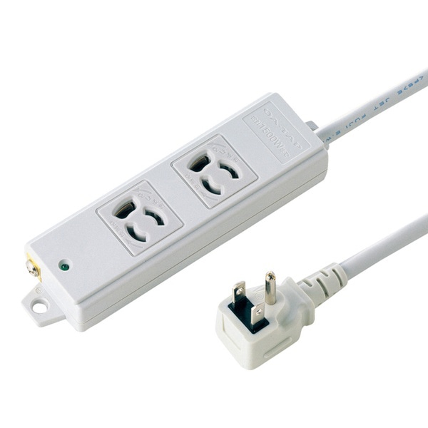 サンワサプライ 工事物件タップ L型プラグ 3P 2個口 1m TAP-K2L-1 1個(ご注文単位1個)【直送品】