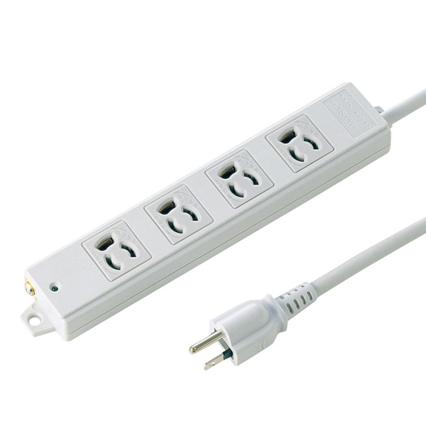 サンワサプライ 工事物件タップ エココード 3P 4個口 3m TAP-KE4-3 1個(ご注文単位1個)【直送品】