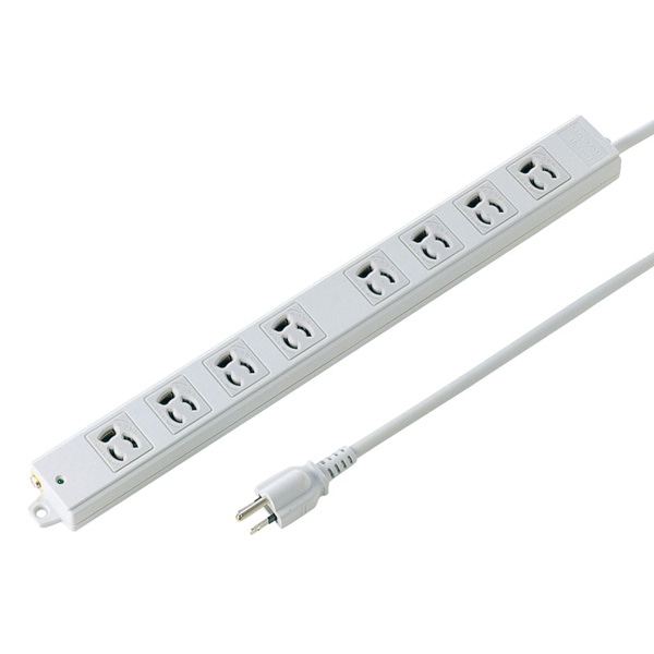 サンワサプライ 工事物件タップ エココード 3P 8個口 1m TAP-KE8-1 1個(ご注文単位1個)【直送品】