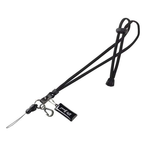 サンワサプライ ネックストラップ 丸紐 ブラック DG-ST8BK 1個(ご注文単位1個)【直送品】